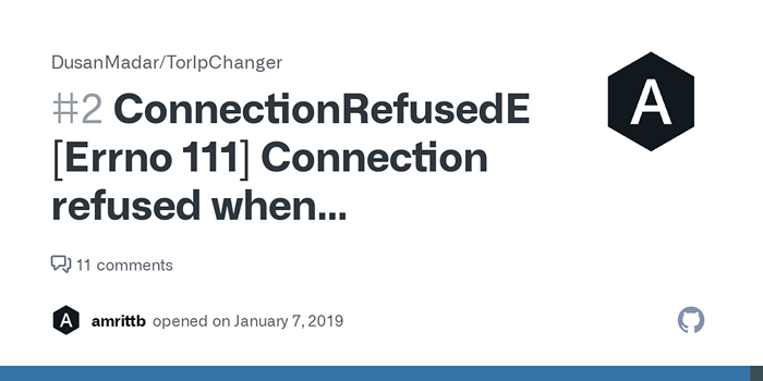 Connect failed 111 connection refused